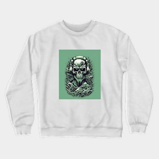 edgy skull with headphones Crewneck Sweatshirt